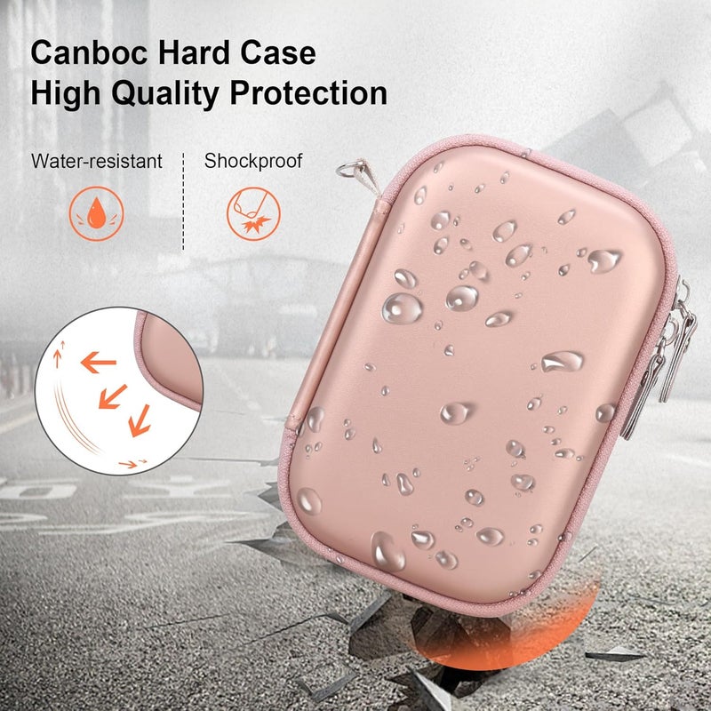 Canboc Carrying Case for KODAK Mini 2 Retro 4PASS Portable Photo Printer/KODAK Mini Shot 2 Retro 4PASS 2-in-1 Instant Digital Camera, Mesh Bag fits Photo Paper and Cable, Rose Gold - Image 4